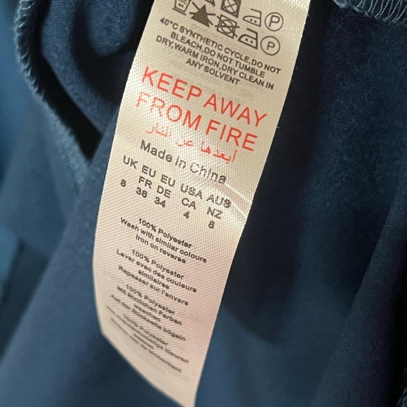 Pretty Little Thing Blue One Shoulder Midi Dress Wedding Guest Night Out Size 4 - Picture 5 of 8